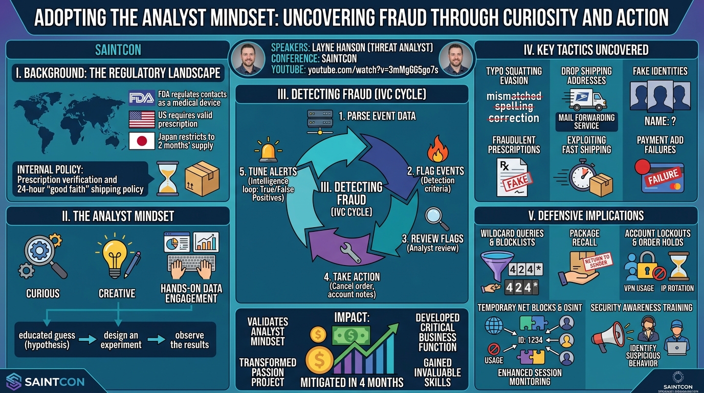 Visual summary for Adopting the Analyst Mindset: Uncovering Fraud Through Curiosity and Action by Layne Hanson