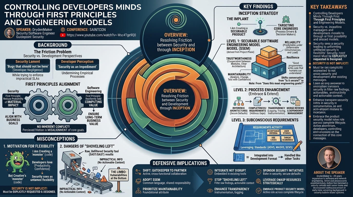 Visual summary for Controlling Developers Minds Through First Principles and Engineering Models by DrydenMaker