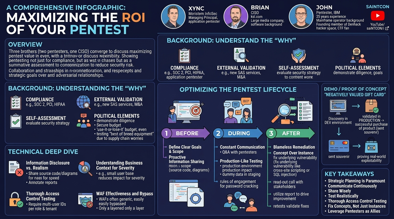 Visual summary for Maximizing the ROI of Your Pentest by Xync