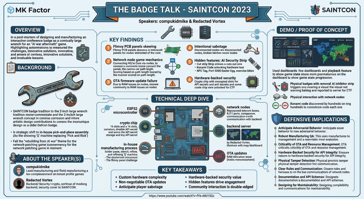 Visual summary for The Badge Talk by compukidmike
