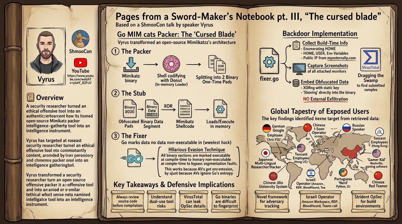 Visual summary for Pages from a Sword-Maker's Notebook pt. III, "The cursed blade" by Vyrus