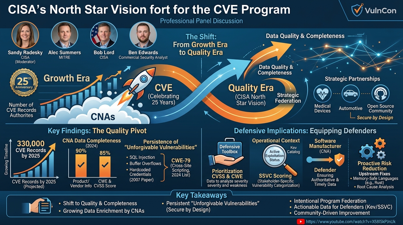 Visual summary for CISA’s North Star Vision for the CVE Program